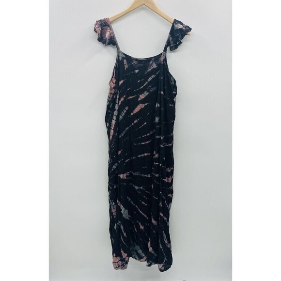 Raviya Womens Size Large Tie-Dye Maxi Swimsuit Cover-Up Dress in Black $54 - Picture 2 of 7